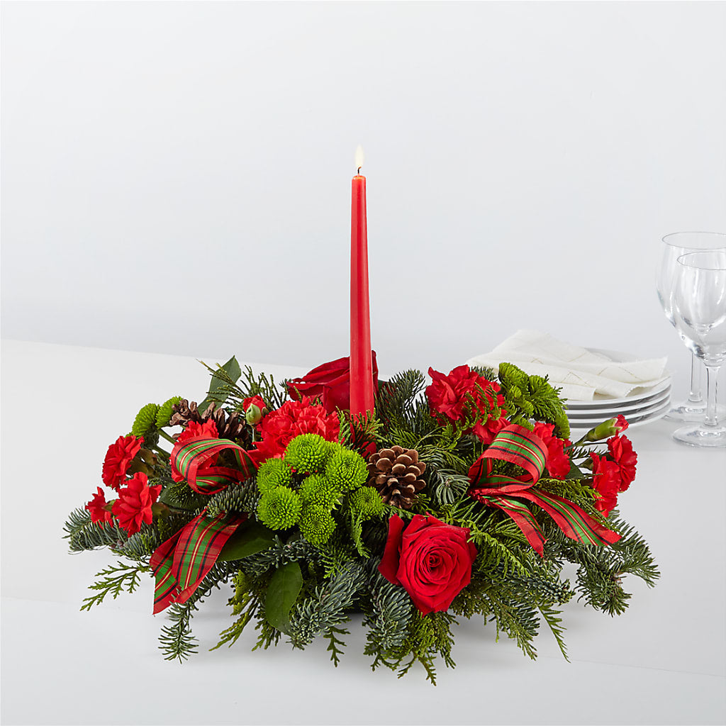 By the Candlelight Centerpiece – Flower.delivery, Tontitown AR