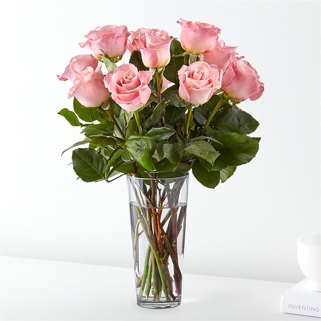 Long Stem Pink Rose Bouquet – Flower.delivery, Tontitown AR
