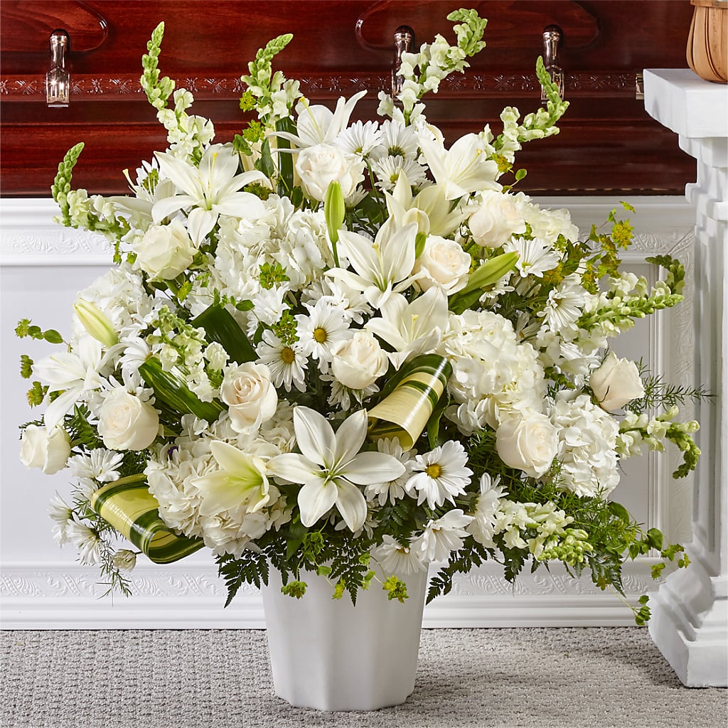 Thoughts of Tranquility Floor Basket – Flower.delivery, Tontitown AR