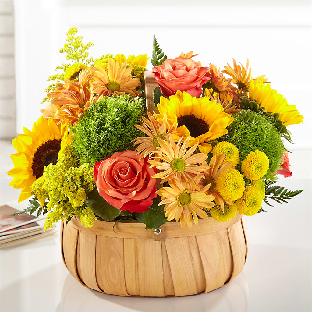 Harvest Sunflower Basket – Flower.delivery, Tontitown AR