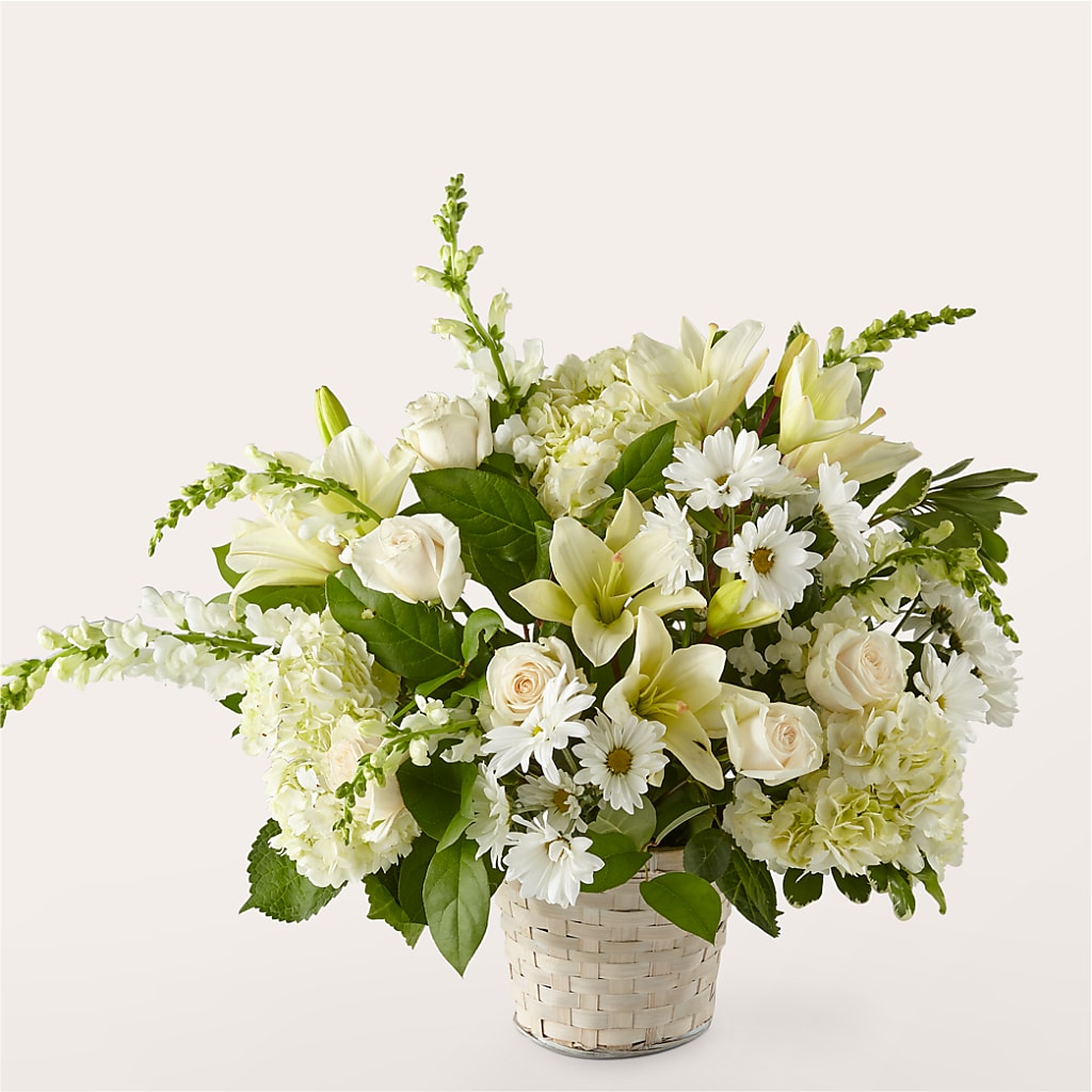 Ivory Elegance Floral Basket – Flower.delivery, Tontitown AR