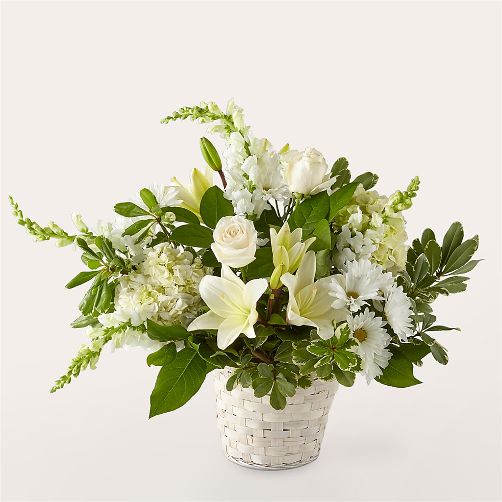 Ivory Elegance Floral Basket – Flower.delivery, Tontitown AR