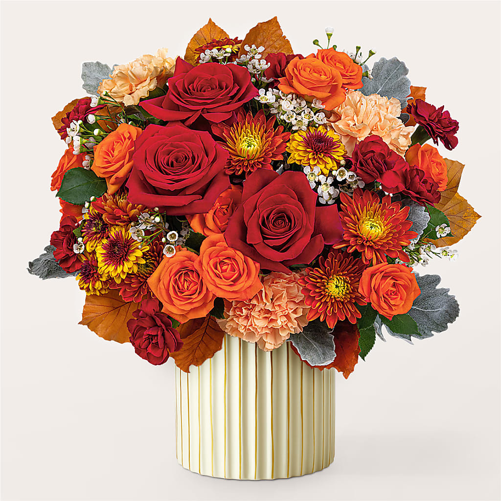 Merlot Bouquet with Ivory Vase – Flower.delivery, Tontitown AR