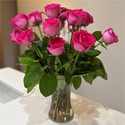 Long Stem Pink Rose Bouquet –  Flower.delivery, Tontitown AR