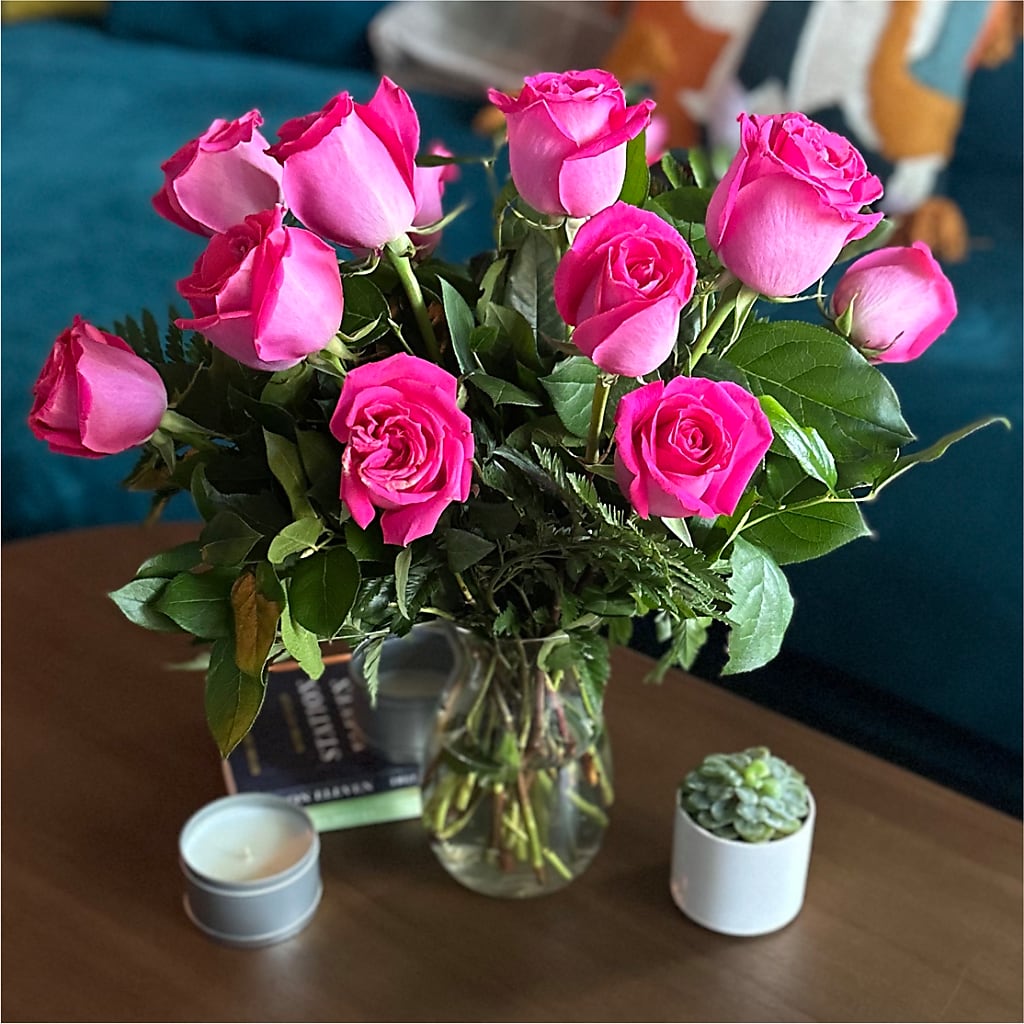 Long Stem Pink Rose Bouquet –  Flower.delivery, Tontitown AR