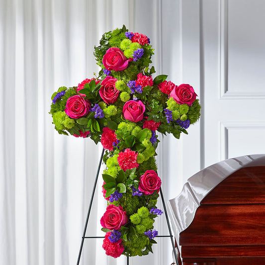 Tribute Rose Floral Cross –  Flower.delivery, Tontitown AR