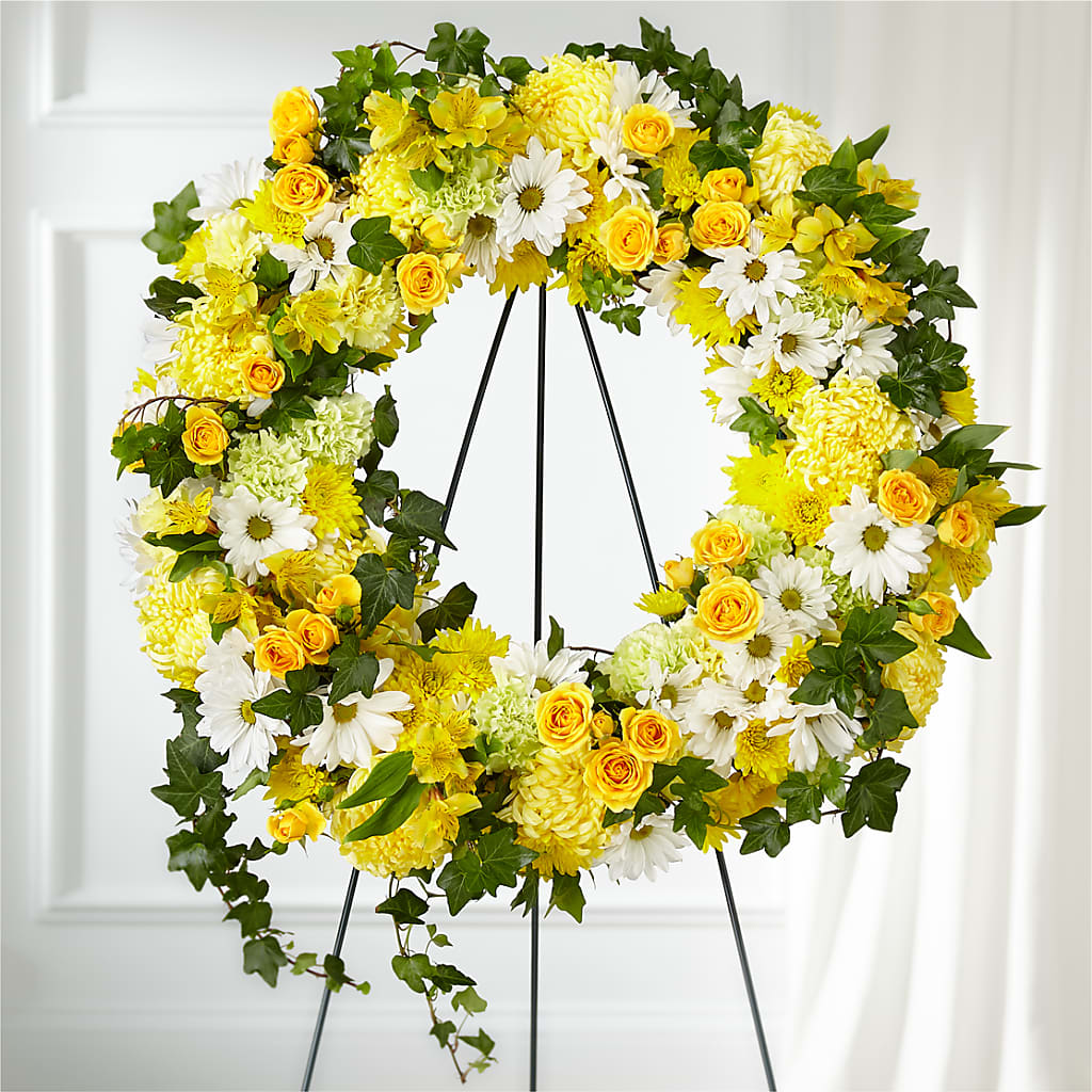 Golden Remembrance Wreath –  Flower.delivery, Tontitown AR