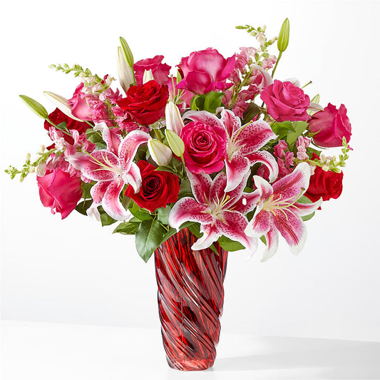 Always You Bouquet with Luxe Swirl Vase