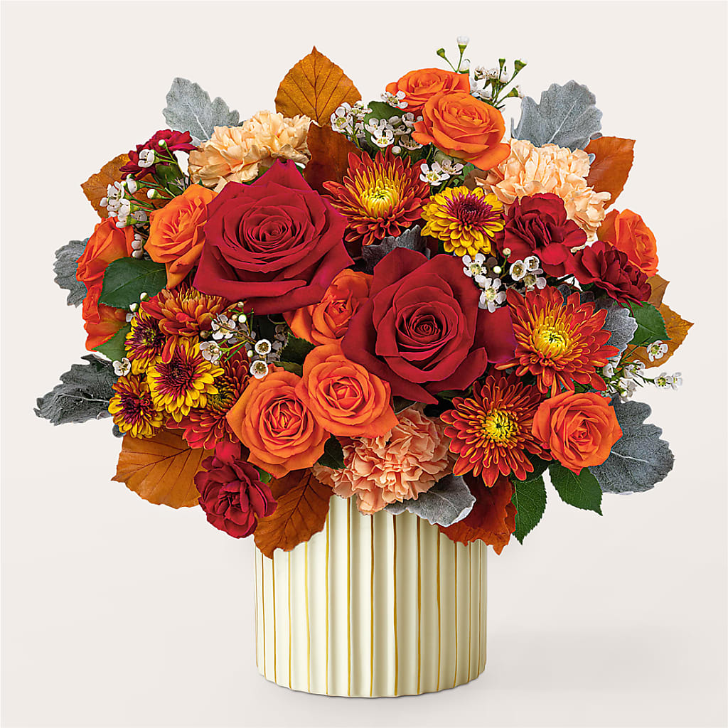 Merlot Bouquet with Ivory Vase –  Flower.delivery, Tontitown AR