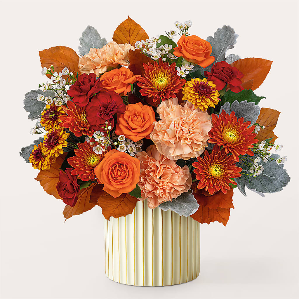 Merlot Bouquet with Ivory Vase –  Flower.delivery, Tontitown AR