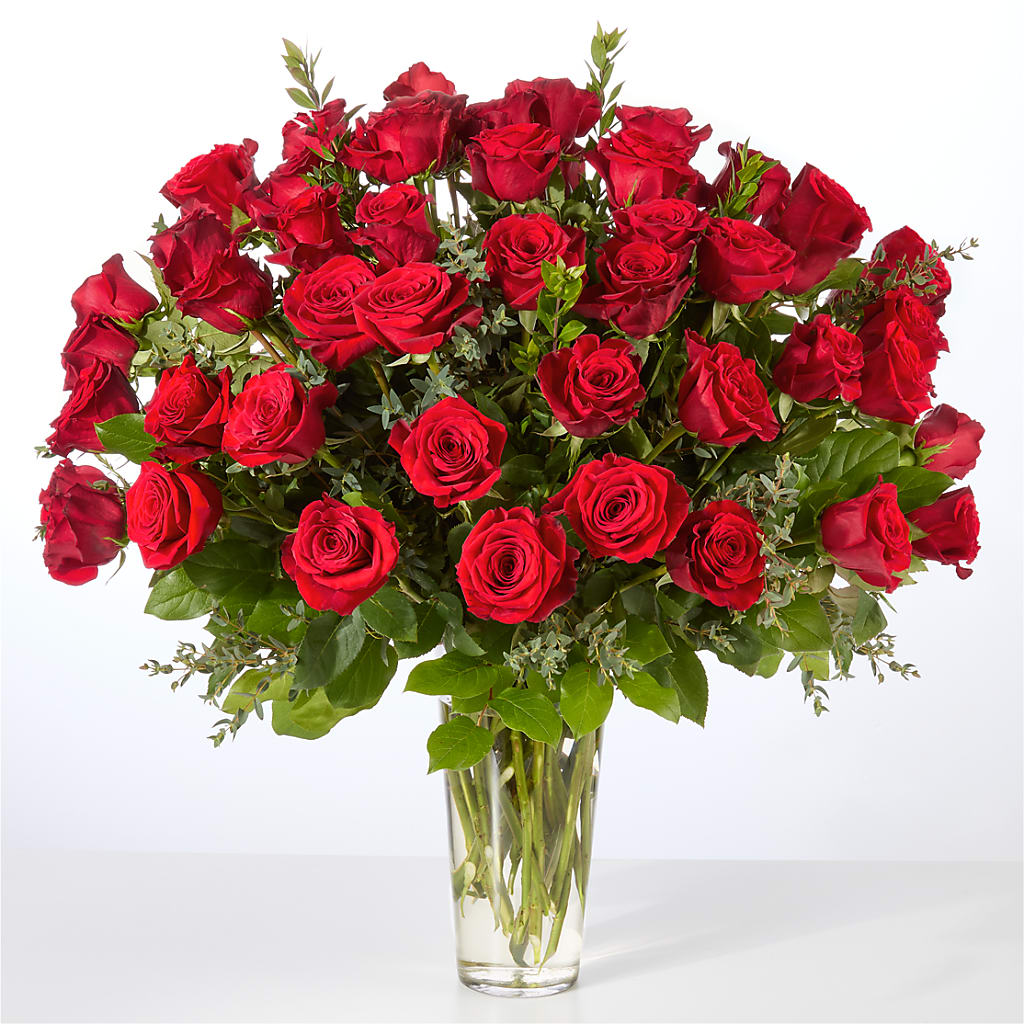 Forever Yours Fifty Stem Red Rose Bouquet –  Flower.delivery, Tontitown AR